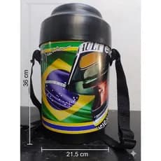 Cooler Cxa Térmico Redondo c/ Alça Bebidas Festa churrasco Piscina Praia Pesca 12 latas 350ml c gelo
