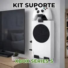kit Suporte 2 Em 1 De Parede Compatível Com Console e Controle Xbox Series S