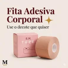 Fita Adesiva Corporal Boob Tape 5m | Sem Sutiã | Invisível | Alta Fixação | Corte à Vontade