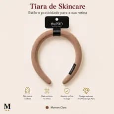 Tiara Skincare Acolchoada Faixa Cabeça Macia Não Marca Cabelo Maquiagem Rotina Beleza thePRÓ