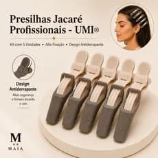 Presilha Clips Jacaré/Crocodilo Umi Acessórios Color Para Separação de Mechas Cabelo Profissional
