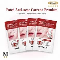 Kit Adesivo para espinhas Hidrocoloide Forte  - Love Rain | 24 unidades (3 tamanhos)