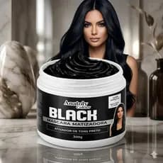 Máscara Capilar Hidratante E Matizadora Black reto 300G - Anatoly