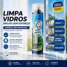 Espuma limpadora de Vidros Espelhos Para-Brisas Sem Deixar Manchas Zip - My Place