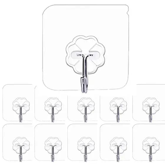 Kit de Ganchos Adesivos Multiuso | Autocolante Organizador para Cozinha Sala Quarto Banheiro