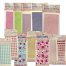 kit 4 cartelas de Adesivo Plástico Cristal para Decoração carnaval Sortidos