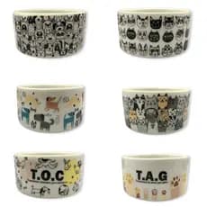 Pote Comedouro Pet Cães Gatos em Porcelana 380ml  OU 570ml - Tigela Água Ração