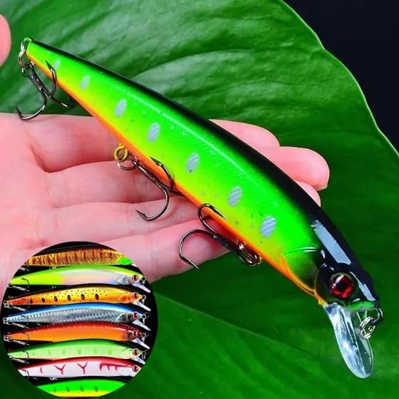 3D Bionic Minnow Fishing Lures Floating Artificial Baits