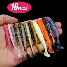 10 Pçs / Lote Iscas De Pesca Macias Isca Artificial De Silicone