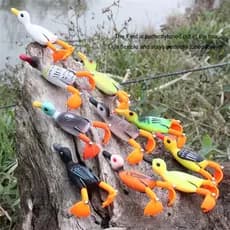 1 Peça Hélice Flipper Pesca Pato Isca Artificial Sapo