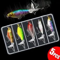 5pcs Kit De Iscas De Pesca Artificiais Anzóis