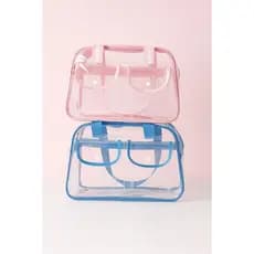 Bolsa Maternidade Transparente Rosa Bebê – Organizador Prático, Moderno e Estiloso