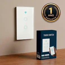Interruptor Inteligente Wifi 4 Teclas Botões Touch Smart Life E Tuya Compativel Com Alexa Google E Siri