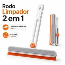 Rodo Limpador 2 em 1 Dobrável Vidros Janelas Box Espelhos