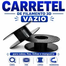 CARRETEL BOBINA PLÁSTICA PARA ENRROLAR CABOS FIOS CORDAS LINHAS BARBANTES MAGUEIRA FINA DIÂMETRO 200mm