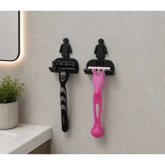 SUPORTE PARA LÂMINA DE BARBEAR AUTOADESIVO PORTA BARBEADOR