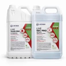 KIT Detergente e Secante Máquina Lava Louças 5L Cozinha Industrial  Live Wash Pro e Sec Pro Live Max