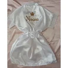 Robe de noiva com renda personalizado com bordado