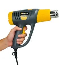 Soprador Térmico Profissional 220v 2000w com Ponta Redutora - Cinza E Amarelo