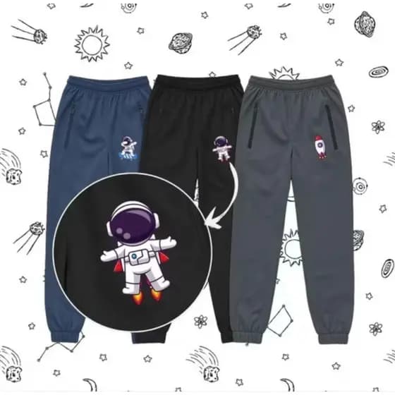 🚀 Kit 2 e 3 Calças Astronauta Infantil e Juvenil