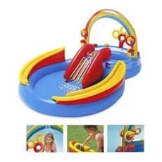 Piscina Arco Íris com escorregador infantil