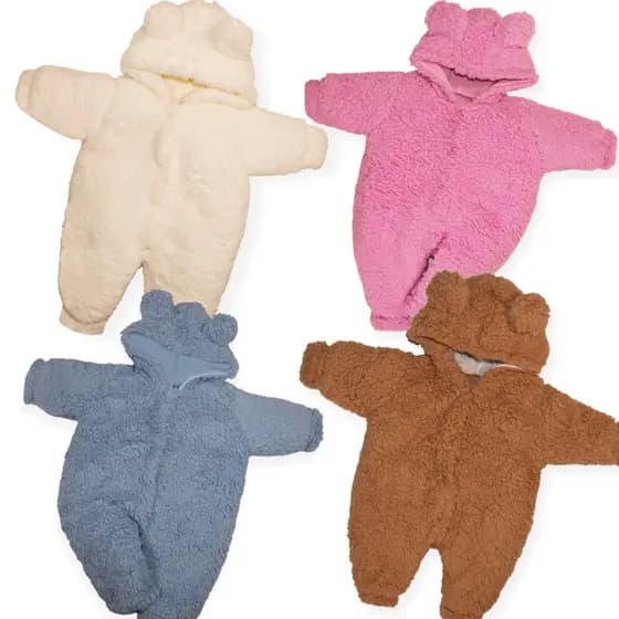 Kit 2 Macacão Pelúcia Bebe Inverno De Pelo Carneiro Menino