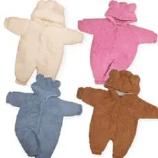 Kit 2 Macacão Pelúcia Bebe Inverno De Pelo Carneiro Menino