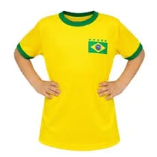 Camisa Brasil Patriota Infantil TRB Número 10 Amarela