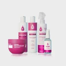 Kit Linha Completa Reconstrução Hidratei: Shampoo + Condicionador + Máscara + Fluido Fios Danificados