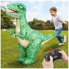 Brinquedo inflável do dinossauro do controle remoto para crianças, dinossauro bonde do brinquedo com 360 ° Rotaçã