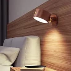 Lâmpada De Parede Com 3 Modos Sem fio Com Imã Luz de Leitura Moderna LED Luminaria de Dimmer Alimentada USB Recarregave