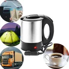 Chaleira Elétrica aquecedora 12v cafe Jarro 500ml Para Carros e caminhao camping 12v 150W Aço Inoxidável