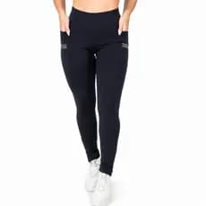 Legging Feminina Manalinda Street com Bolso Zíper Zero Transparência Alta Compressão UV50 Academia