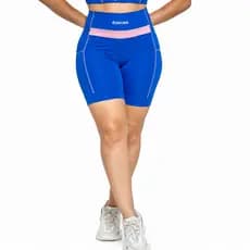 Bermuda Shorts Feminina Manalinda Fitness Fit Dance com Bolso Academia Conforto Zero Transparência