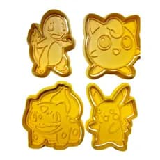 Kit cortaador + carimbo pokemon - 4 unidades