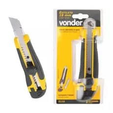 Estilete Profissional Emborrachado Com Trava 18mm