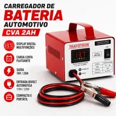 Carregador De Bateria 12v Cva2ah Com Display Multi Funções
