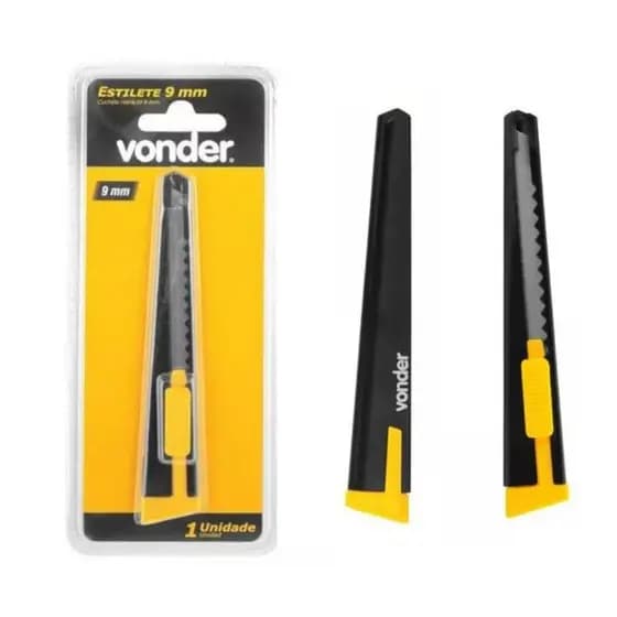ESTILETE VONDER 9MM METAL RETRATIL