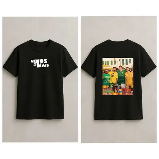 Camisa Banda Menos é Mais Lançamento Pagode Camiseta Samba Sucesso Blusa Unissex 100% Algodão Envio Rápido - Store