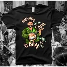 Camisas Pagode Samba Camisetas Artistas Cantores Blusas Estampadas Com Sambistas Consagrados Unissex  Envio Imediato