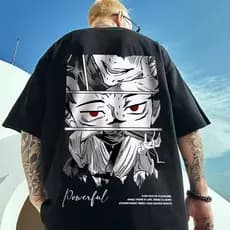 Camiseta Unissex Streetwear Blusa Anime algodão fio 30.01 Camisa Style Gola Redonda Sukuna  Promoção Envio Rápido STORE
