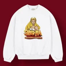 Moletom Gola Careca Unissex She Ra Princesa Filme Desenho Vintage Peluciado Blusa de Frio