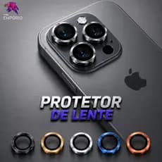 Película Protetor Lente Câmera iPhone 11 12 13 14 15 16 17 Pro Max Metal Anti Risco