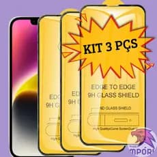 KIT 3 Peliculas IPhone de Vidro 3D/9D IPhone 11 XR 13 14 15 Pro Max 11 Pro Max Xs 16 Pro Max