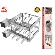 Churrasqueira Gira Grill Elétrico 7 Espetos 100% Inox