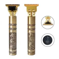 Máquina De Cortar Cabelo,barba,acabamento  Profissional Vintage T9 Dragon Ouro