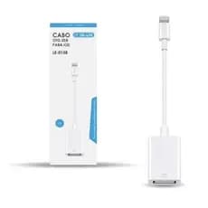 Cabo Otg Usb Compatível Com iPhone E iPad Pendrive Teclado
