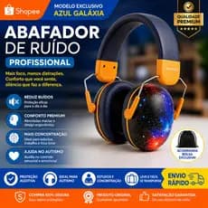 Abafador de Ruído Profissional Confortável – Ideal para Autismo, Sensibilidade Auditiva, Estudos e Concentração