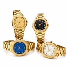 Relógio Masculino Pallyjane Dourado Aço Inox Quadrado Quartz À Prova D’Água Estilo Luxo