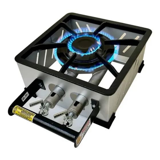 Fogão 1 Boca 30x30cm De Mesa Baixa Pressão Chama Dupla Forte Trip Standard Itajobi Fogões